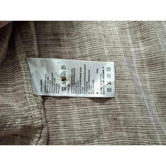 Men's Tommy Bahama 100% Linen Brown Short Sleeve Button Down Shirt- Size 2XL - Picture 8 of 11